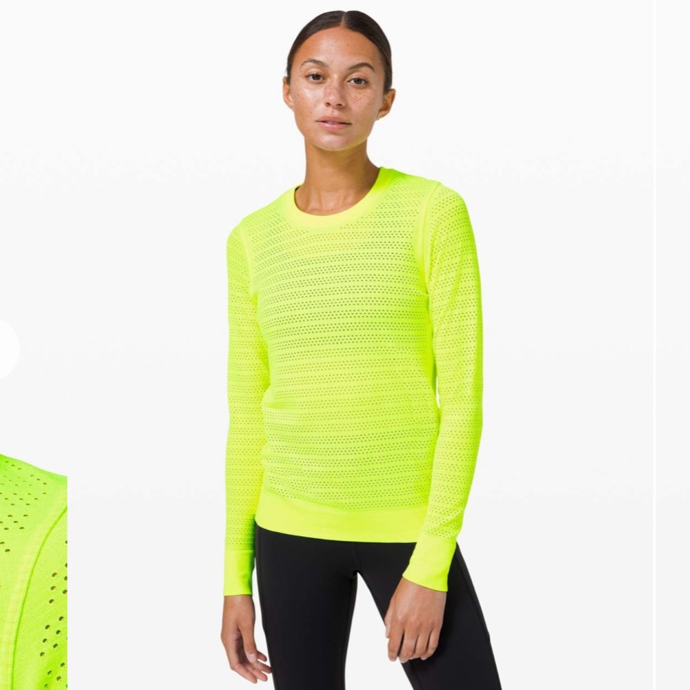 lululemon Swiftly Breathe Long Sleeve Squad Yellow Highlight 6